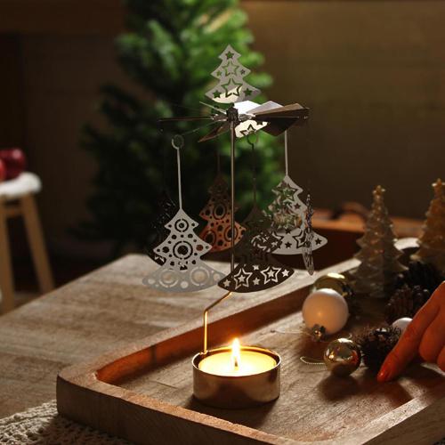 クリスマス Xmas X Mas キャンドルスタンド インテリア 北欧 メルヘン ロータリーキャンドルホルダー シルバーツリー スパイス Leafs ヤフー店 通販 Yahoo ショッピング