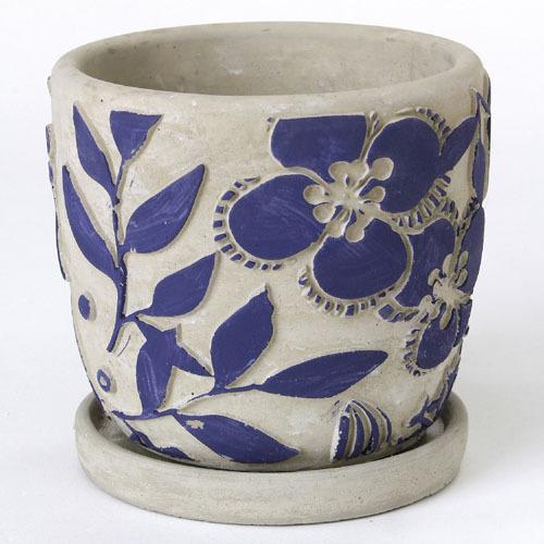 SPICE レリーフプランター ネイビーフラワー Sサイズ 鉢・プランター オシャレ 北欧風デザイン セメント スパイス ccgＺ2011 |  | 02