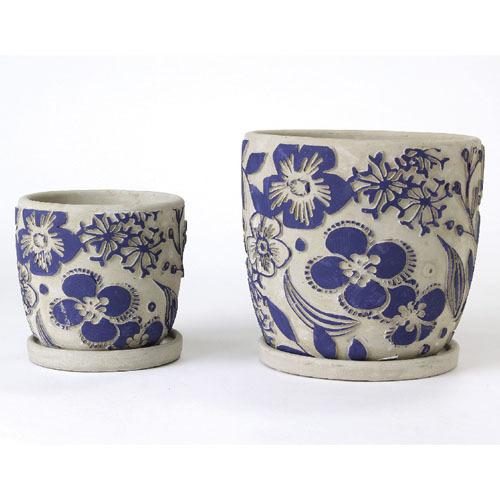 SPICE レリーフプランター ネイビーフラワー Sサイズ 鉢・プランター オシャレ 北欧風デザイン セメント スパイス ccgＺ2011 |  | 04