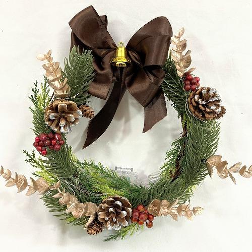 インテリア ハンギング・壁掛け クリスマスリース 玄関・リビングの飾り ウェルカムボード T's WORKS LEDイルミネーションリース(クリスマスバージョン) |  | 01