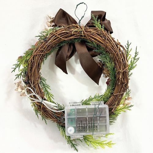 インテリア ハンギング・壁掛け クリスマスリース 玄関・リビングの飾り ウェルカムボード T's WORKS LEDイルミネーションリース(クリスマスバージョン) |  | 02