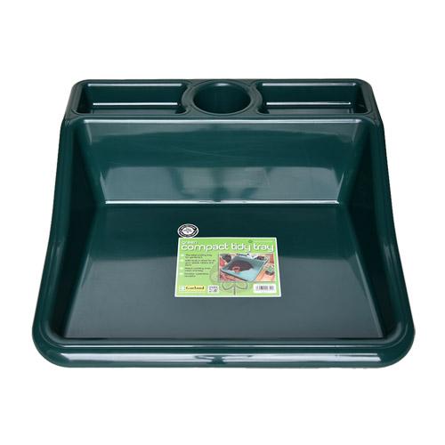ガーデントレイ　コンパクト タイディートレイ グリーンG185G　棚一体型作業トレイ リサイクルプラスチック製トレイ 防水・防汚加工 ガーデンツール |  | 01