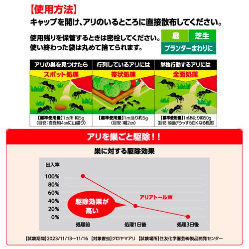 殺虫剤　住友化学園芸 アリアトールW 200g　アリ巣ごと退治 ヒアリにも効く 不快害虫殺虫剤 アセフェート |  | 02