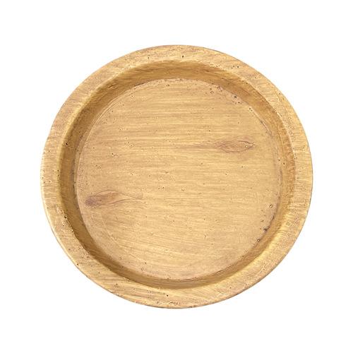 鉢皿　受け皿　デルキ ML32NA ラシーヌソーサー S-NA　プレート ナチュラル 可愛い 木目調 |  | 01