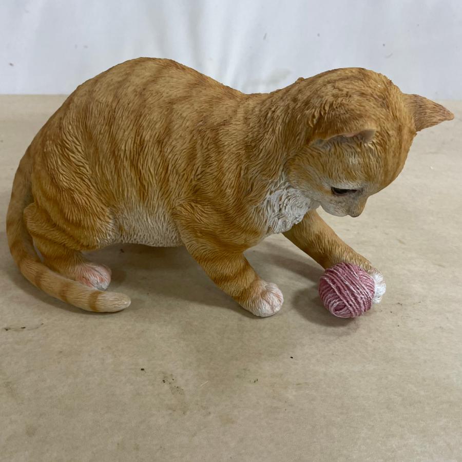 野川 15798 じゃれ猫(毛玉) ガーデンオーナメン ディスプレイオブジェ 園芸用品 |  | 08