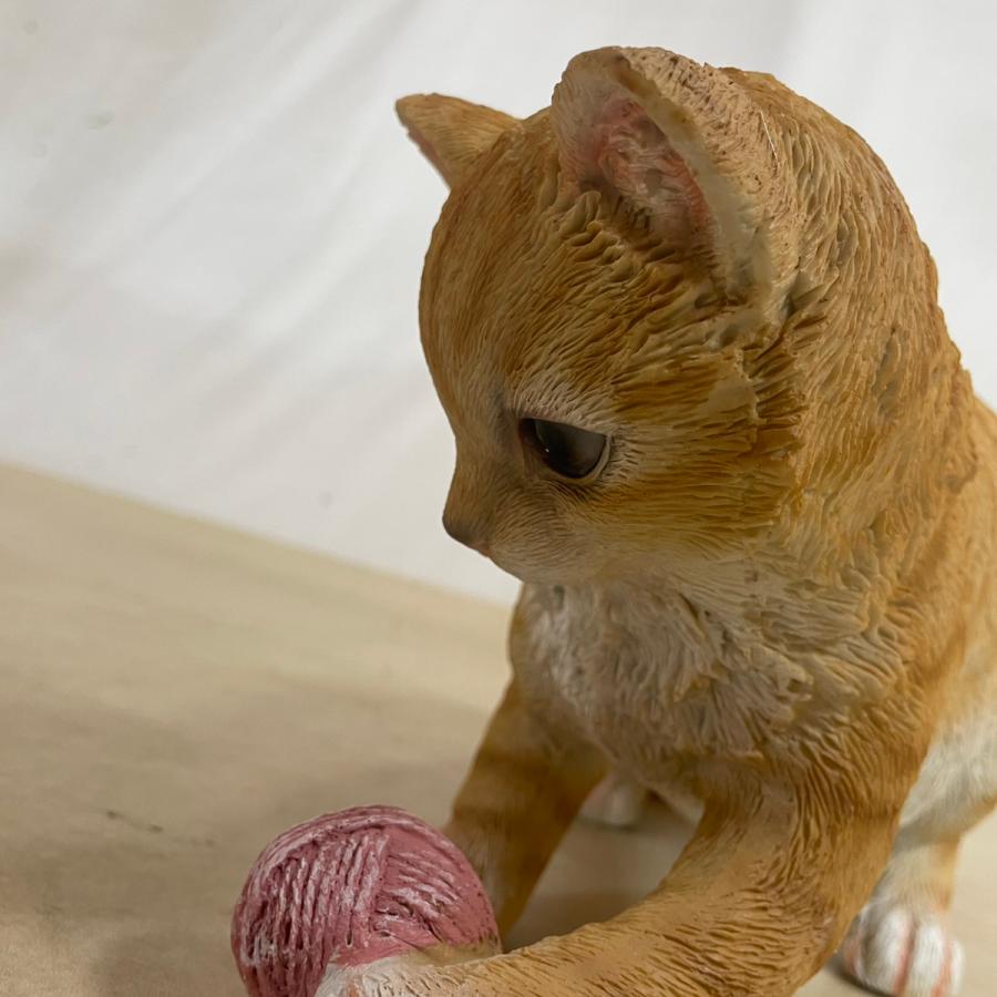 野川 15798 じゃれ猫(毛玉) ガーデンオーナメン ディスプレイオブジェ 園芸用品 |  | 01