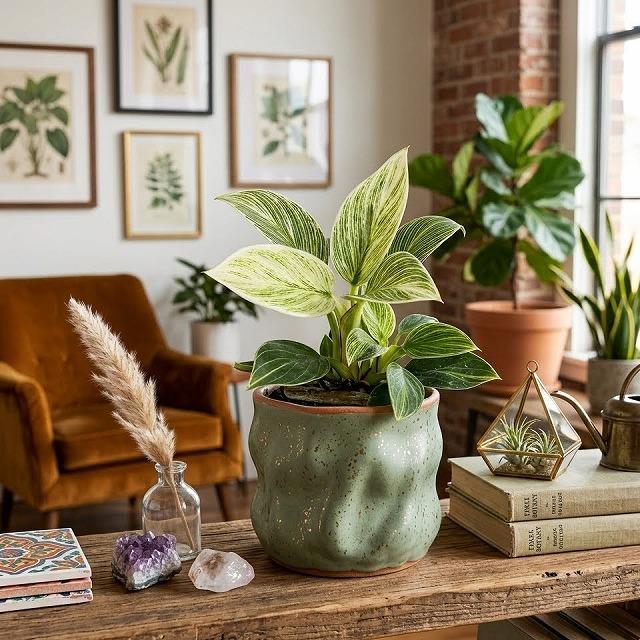 観葉植物　矮性フィロデンドロン バーキン コンパクタ 3.5号ポット(個体おまかせ1鉢)　インテリアグリーン 室内園芸 おしゃれ 可愛い かわいい |  | 05