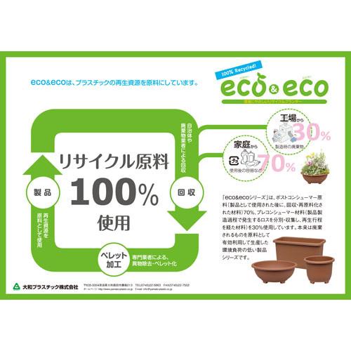 大和プラスチック販売 ＥＣＯ＆ＥＣＯウインプランター 丸38型 ＥＣＯＢＲ 鉢・プランター サスティナブル プラスチック再生資源 リサイクル原料 | 大和プラスチック | 02