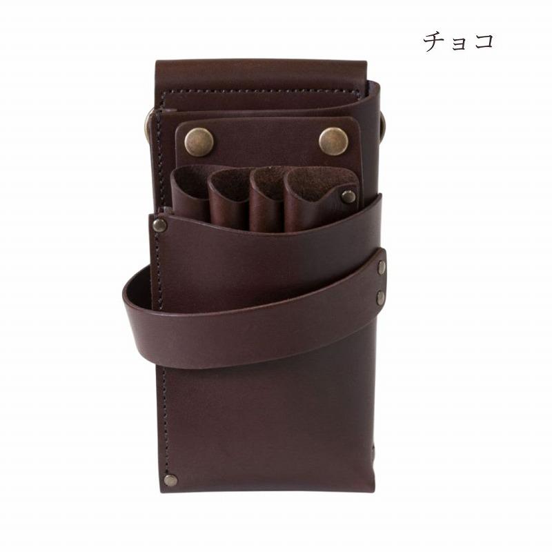シザーケース 美容師 本革 4丁 シンプル 耐久性 使いやすい 高品質 全6