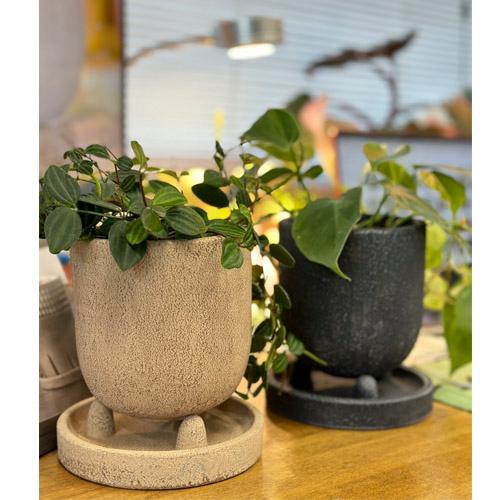 ポット　デルキ KL23 リベルタポット A　Sサイズ 鉢 シンプル オシャレ ソーサー付き | 