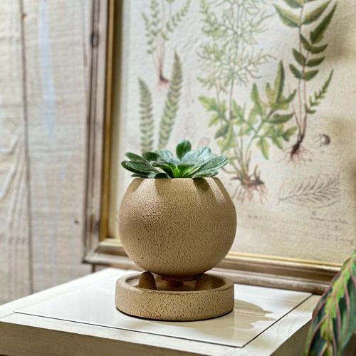 ポット　デルキ KL54 Sサイズ　リベルタポットB　鉢 シンプル オシャレ ソーサー付き |  | 01