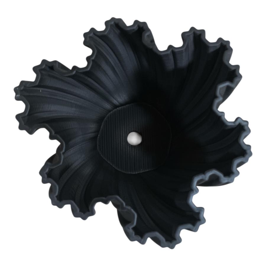 グリーンポット XC-001BK ラミン01 ブラック 21cm 3Dプリント鉢 モダン