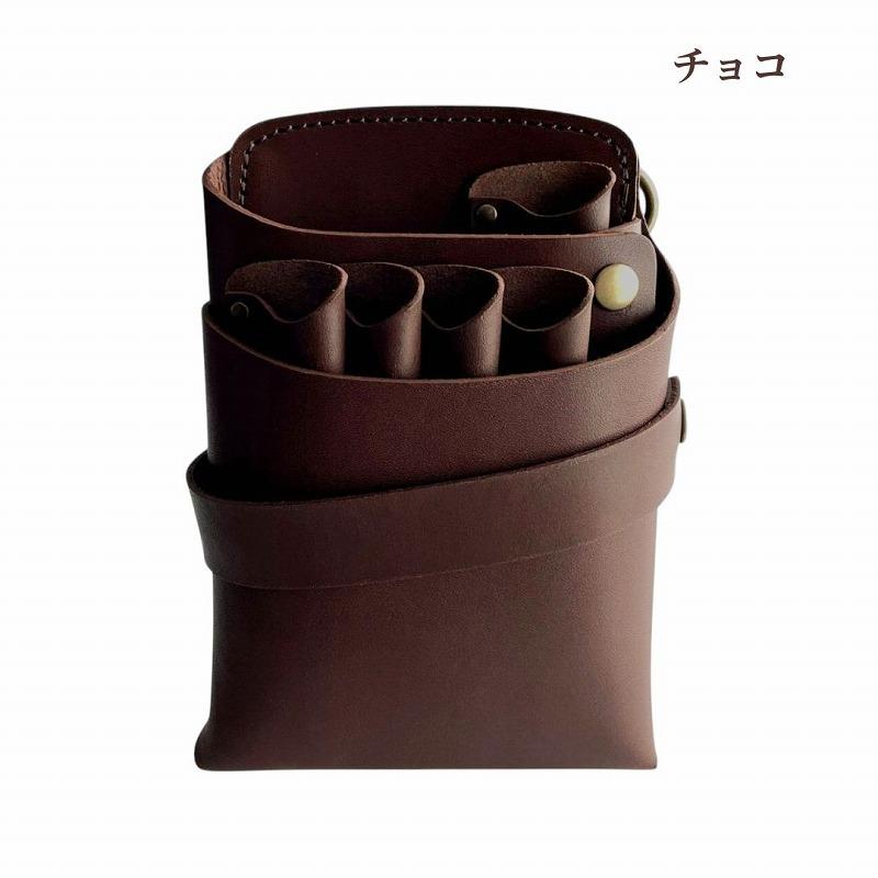 シザーケース 美容師 本革 5丁 シンプル フルオープン お掃除が楽 収納