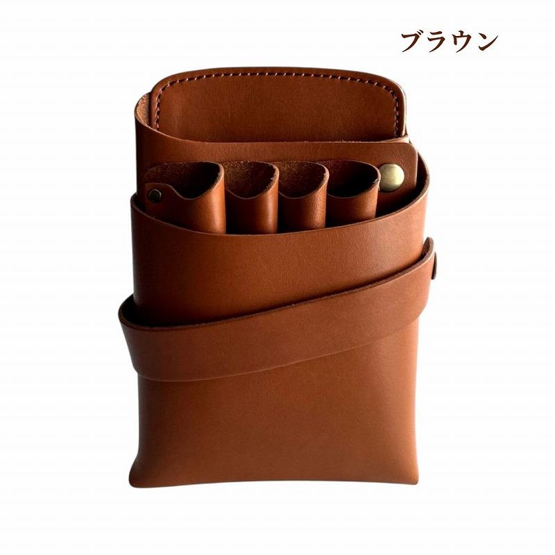 シザーケース 美容師 本革 5丁 シンプル フルオープン お掃除が楽 収納