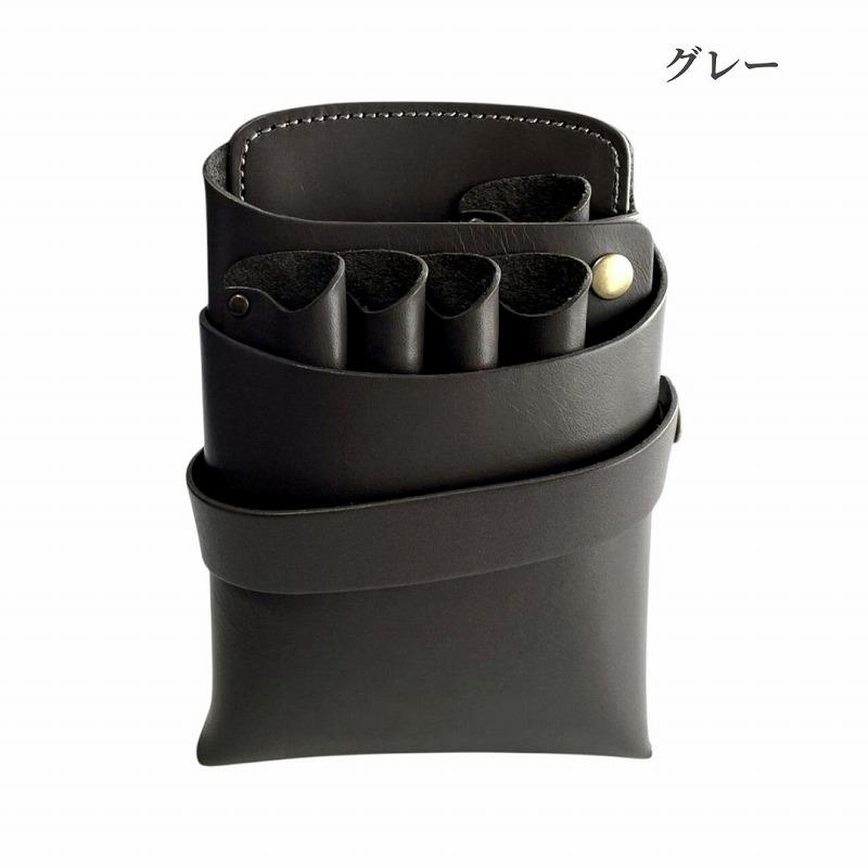 シザーケース 美容師 本革 5丁 シンプル フルオープン お掃除が楽 収納