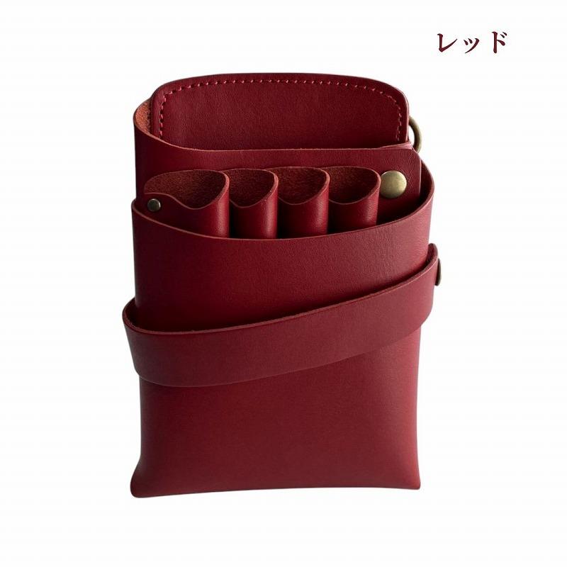 シザーケース 美容師 本革 5丁 シンプル フルオープン お掃除が楽 収納