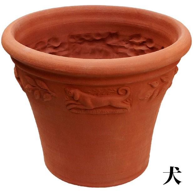 WillowPottery スプリッジドポット FS2 テラコッタ イギリス ハンドメイド