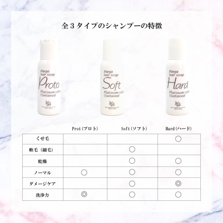 美容室専売品 レラパルガ アミノ酸 シャンプー『パルガ・ヘアソープ ハード 30ml トラベルサイズ』ミニボトル 日本製 サロン くせ毛 3980円(税込)以上で送料無料｜league｜07