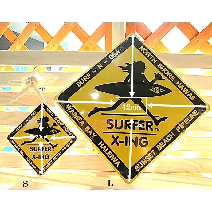 【SURF-N-SEA】サーフアンドシー SURFER Xingメタルサイン（S)【メール便対応可能】｜leahawaii2｜02