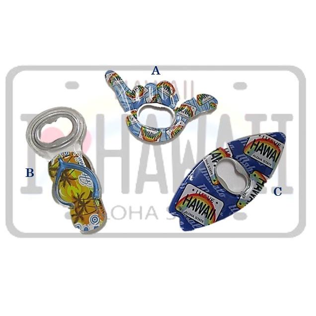 ハワイ直輸入 ハワイアン マグネット付 栓抜き サーフボード ナンバープレート パームツリー ハワイアン雑貨 10001301レアハワイ2