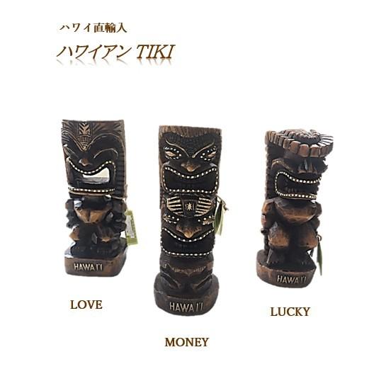 ハワイアンティキ TIKI 守り神置物 木堀ポリネシアン LOVE LUCKY MONEY｜leahawaii2