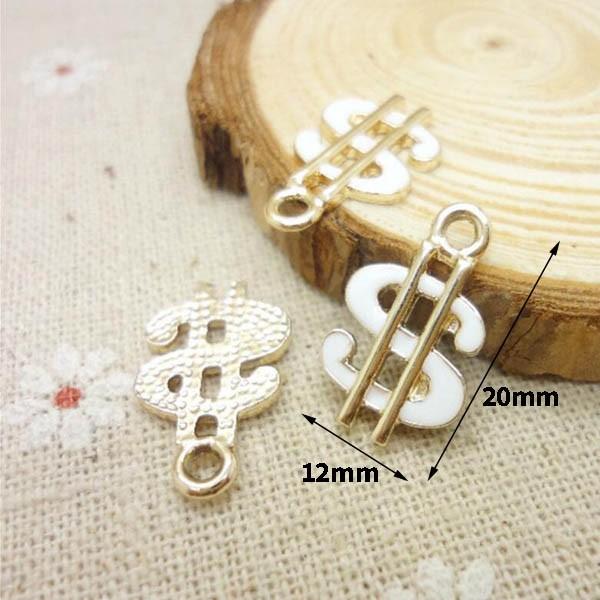 20mm ドル マーク チャーム パーツ ハンドメイド アクセサリー