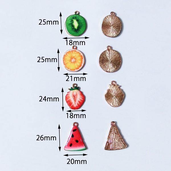 フルーツ チャーム パーツ ハンドメイド アクセサリー スイカ いちご