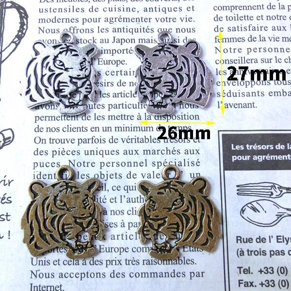 虎 トラ 寅 タイガー チャーム パーツ ハンドメイド アクセサリー