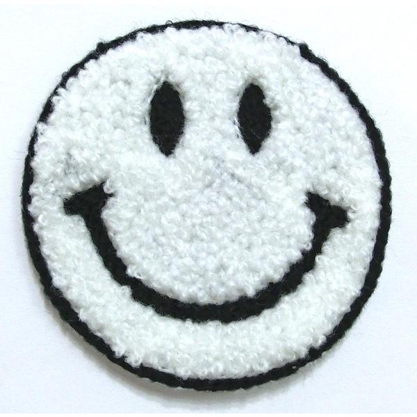 全7色 カラフル ニコちゃん パイル地 スマイル にこちゃん ワッペン