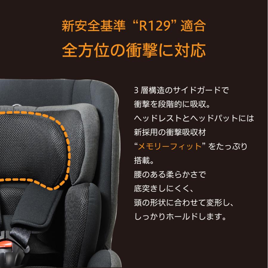 LEAMAN R129適合 ISOFIX 回転式 チャイルドシート 新生児から7歳