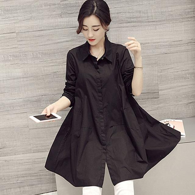 ロングシャツブラウス レディース チュニックブラウス 白 チュニック