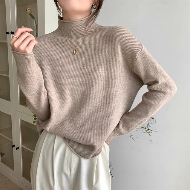 デパリエ 24AW ハイゲージ タートルニット セーター 長袖 38 ベージュ other - デパリエ 24AW ハイゲージ タートルニット セーター 長袖 38