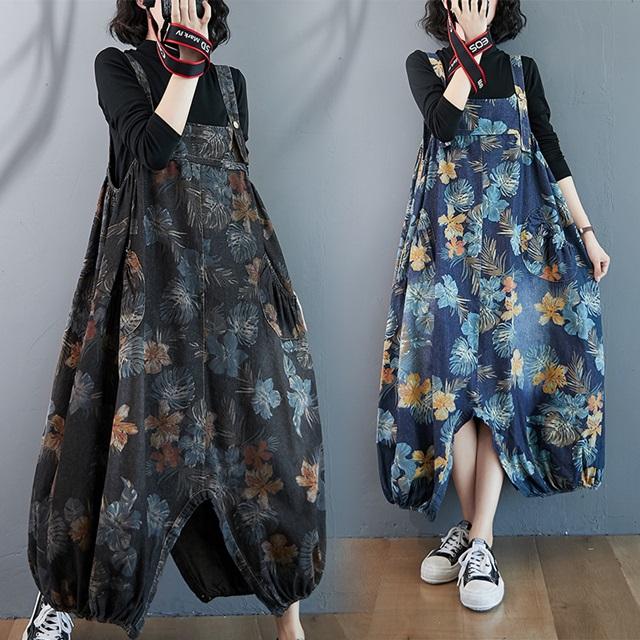 2way サロペット デニム スカート パンツデニム ジャンパースカート