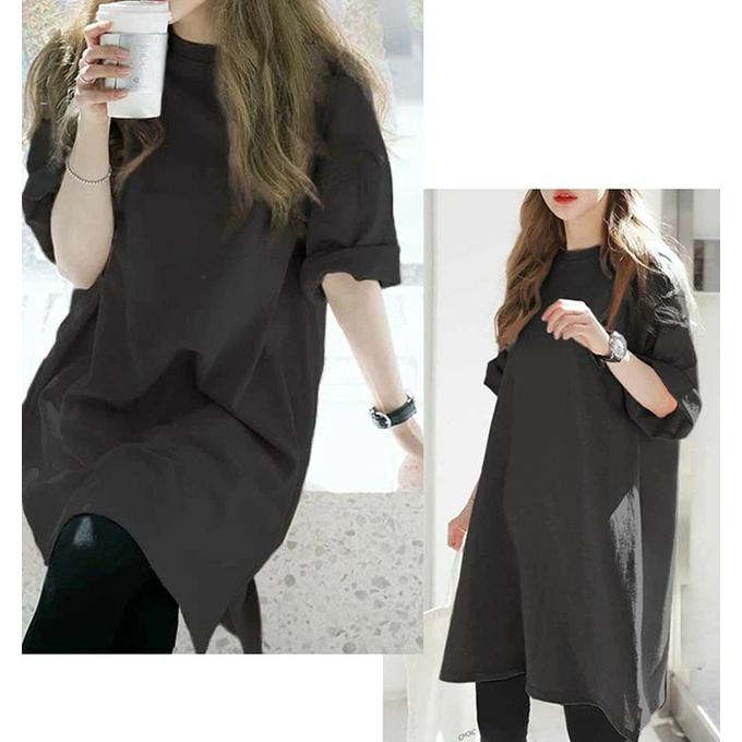 Tシャツワンピース ビッグtシャツ オーバーサイズ 無地 ロングTシャツ