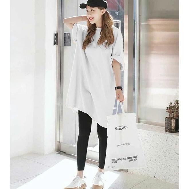 Tシャツワンピース ビッグtシャツ オーバーサイズ 無地 ロングTシャツ