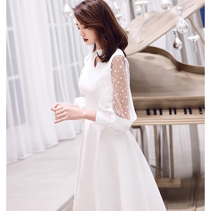 膝丈 パーティードレス 大きいサイズ 3L 4L ミモレ丈 結婚式 ドレス