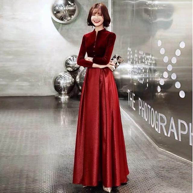 パーティードレス ロング 袖あり 大きいサイズ 3L 4L 結婚式