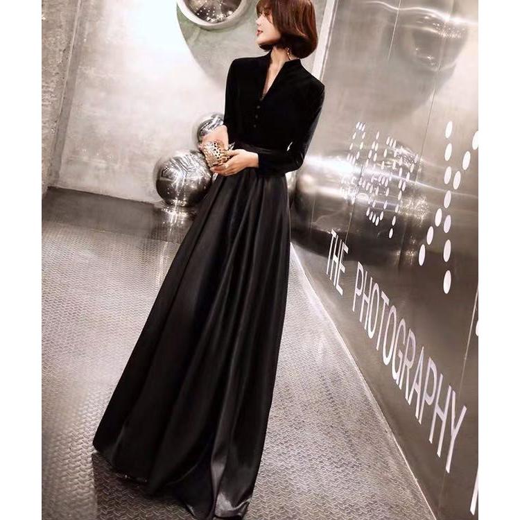 パーティードレス ロング 袖あり 大きいサイズ 3L 4L 結婚式