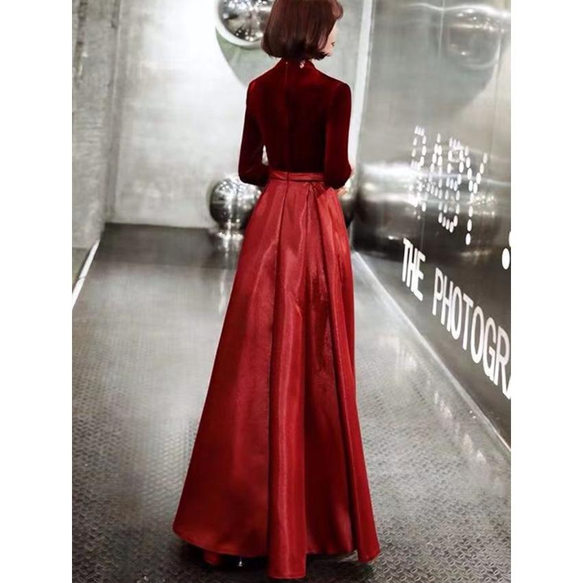 パーティードレス ロング 袖あり 大きいサイズ 3L 4L 結婚式