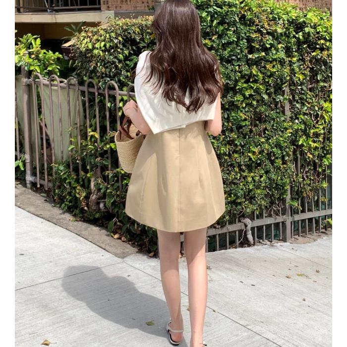 韓国 服 レディース ワンピース ベージュ ノースリーブ ミニドレス ベージュ 楽天市場】ワンピース レディース 春 きれいめ スタンドカラー