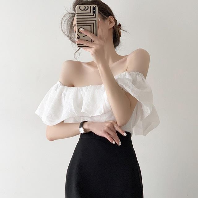 オフショルダー トップス ホワイト 白 半袖 レディース 春夏