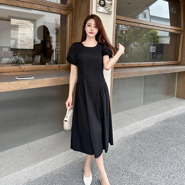 コムコムの黒の半袖ロングワンピース コムコムの黒の半袖ロングワンピース コムサ（COMME CA）｜ワンピース