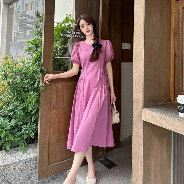ワンピース 半袖 きれいめ ロングワンピース 夏 レディース 黒 白
