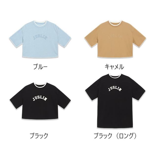 Tシャツ ショート丈 レディース トップス tシャツ 半袖 ラウンドネック