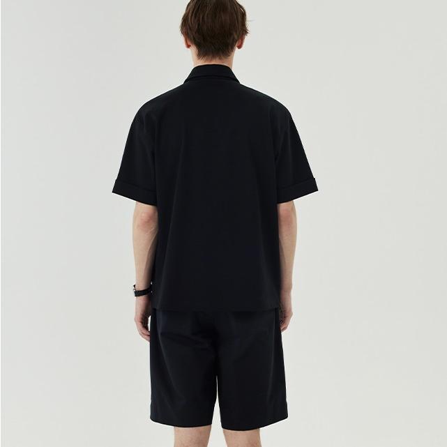 【COKEIN/コークイン】ポロシャツ メンズ 半袖 白 黒 ハーフジップ カットソー tシャツ 大きいサイズ 無地 シンプル カジュアル ...