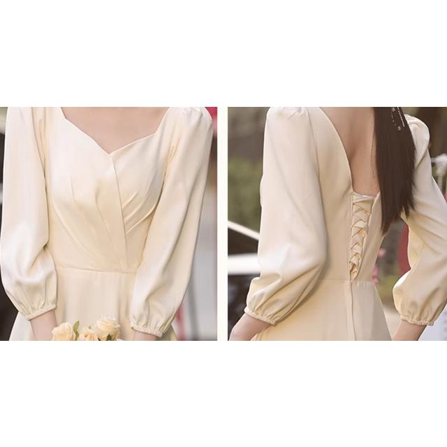 ウェディングドレス 長袖 袖あり ウェディングドレス 二次会 白 ドレス ロングドレス 小さいサイズ 大きいサイズ ロング丈 ミモレ丈 |  | 11