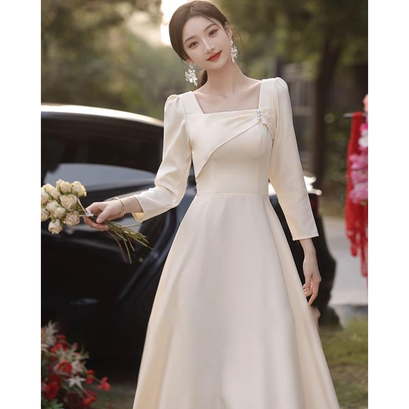 ウェディングドレス 長袖 袖あり ウェディングドレス 二次会 白 ドレス ロングドレス 小さいサイズ 大きいサイズ ロング丈 ミモレ丈 |  | 13