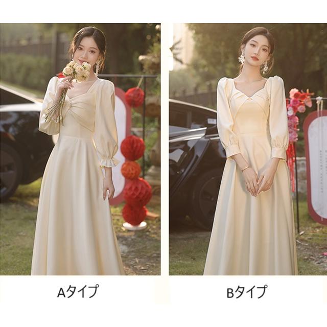 ウェディングドレス 長袖 袖あり ウェディングドレス 二次会 白 ドレス ロングドレス 小さいサイズ 大きいサイズ ロング丈 ミモレ丈 |  | 15