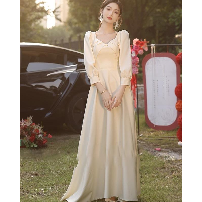 ウェディングドレス 長袖 袖あり ウェディングドレス 二次会 白 ドレス ロングドレス 小さいサイズ 大きいサイズ ロング丈 ミモレ丈 |  | 05