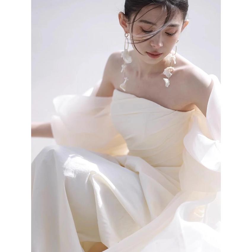 ウェディングドレス 袖あり ウェディングドレス 大きいサイズ 3L 4L